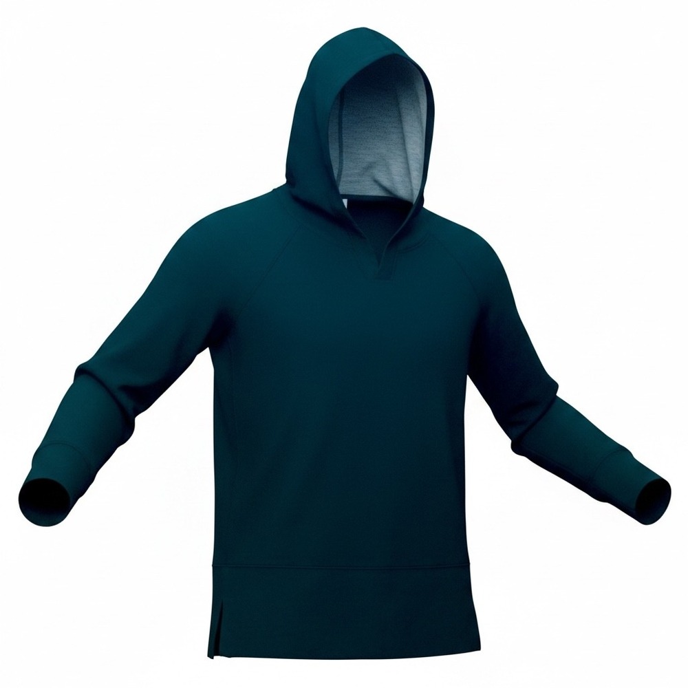 Avia Womens Black Long Sleeve Activewear Hoodie Size M 8-10 Thumbholes Athletic